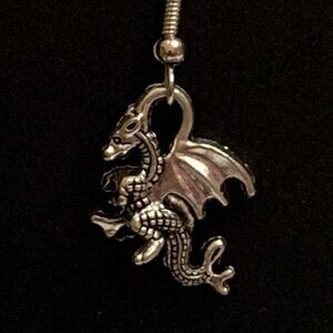 Dragon Earring, Punk Earring, Goth Earring, Dragon Jewelry, Gift Idea